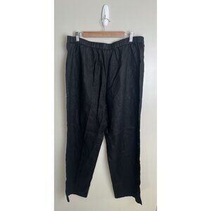 JM Collection 100% Linen Pants Womens‎ 18W Black Lightweight Lagenlook